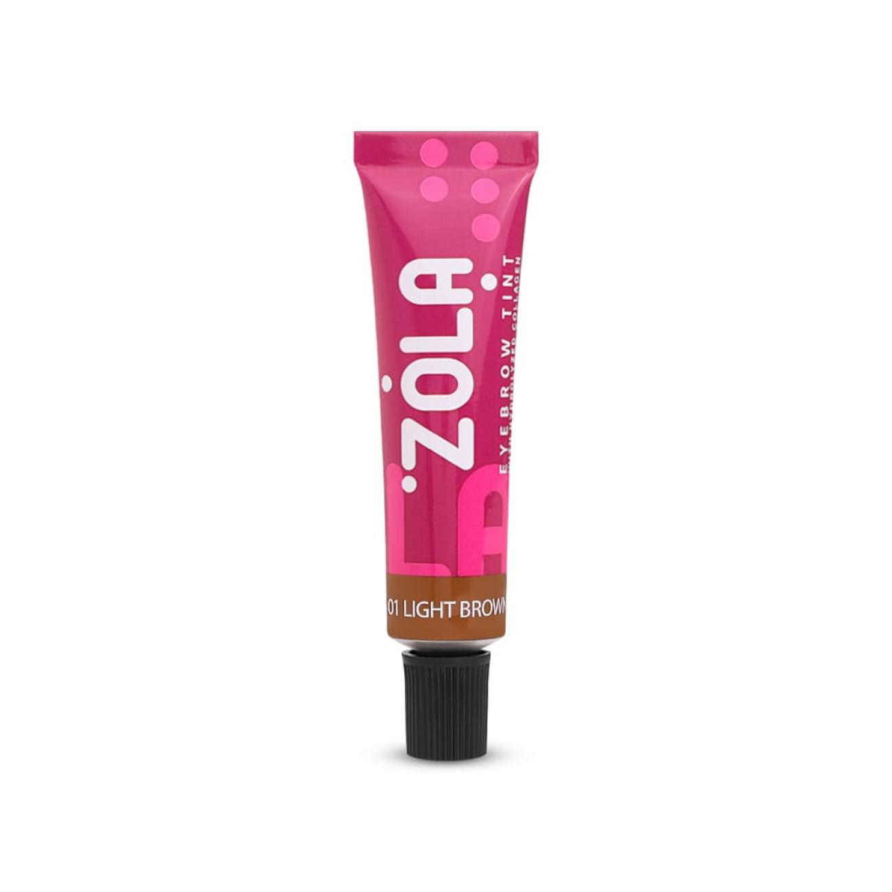 ZOLA EYEBROW TINT WITH COLLAGEN 01 LIGHT BROWN 15ML