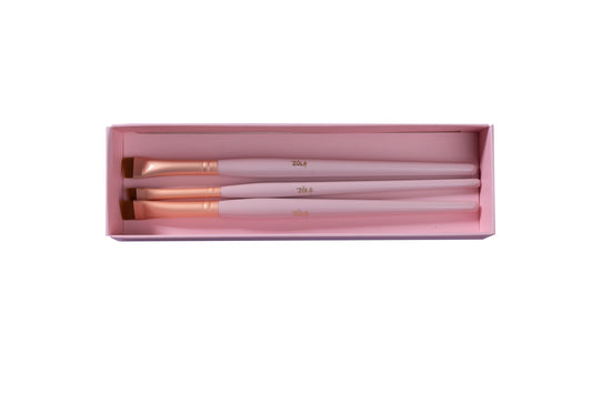 ZOLA PROFESSIONAL SET OF EYEBROW BRUSHES MAGIC BROW BRUSHES LIGHT PINK
