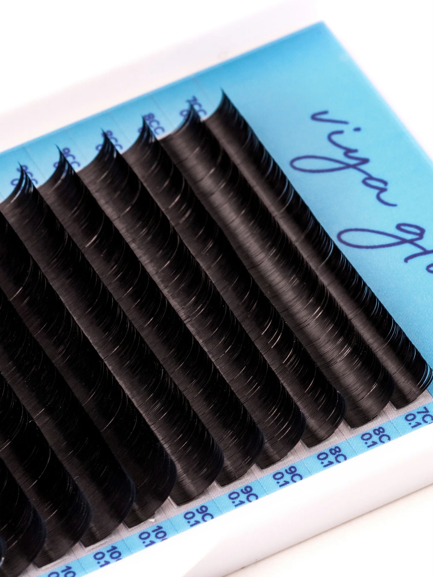 Eyelashes for extension Viya GLOW CC - Black MIX