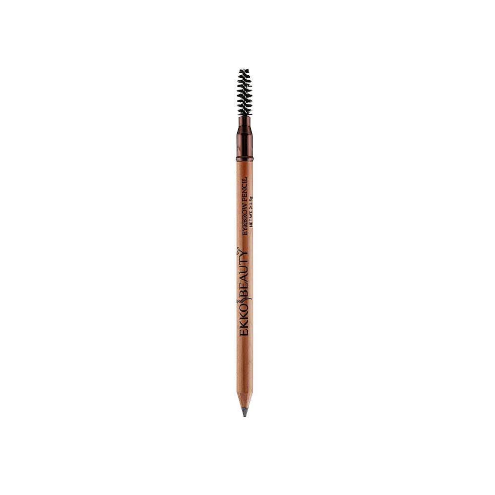 Long-wearing wax brow pencil with brush (dark brown)