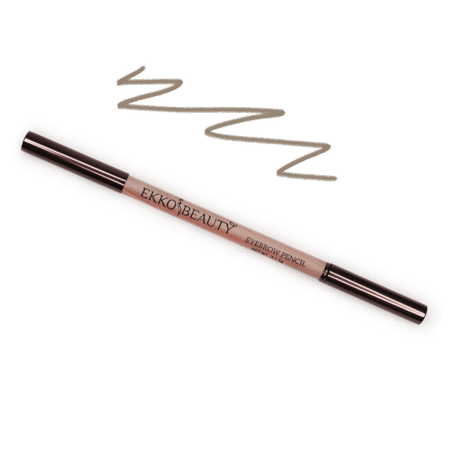 Long-wearing wax brow pencil with brush (dark brown)
