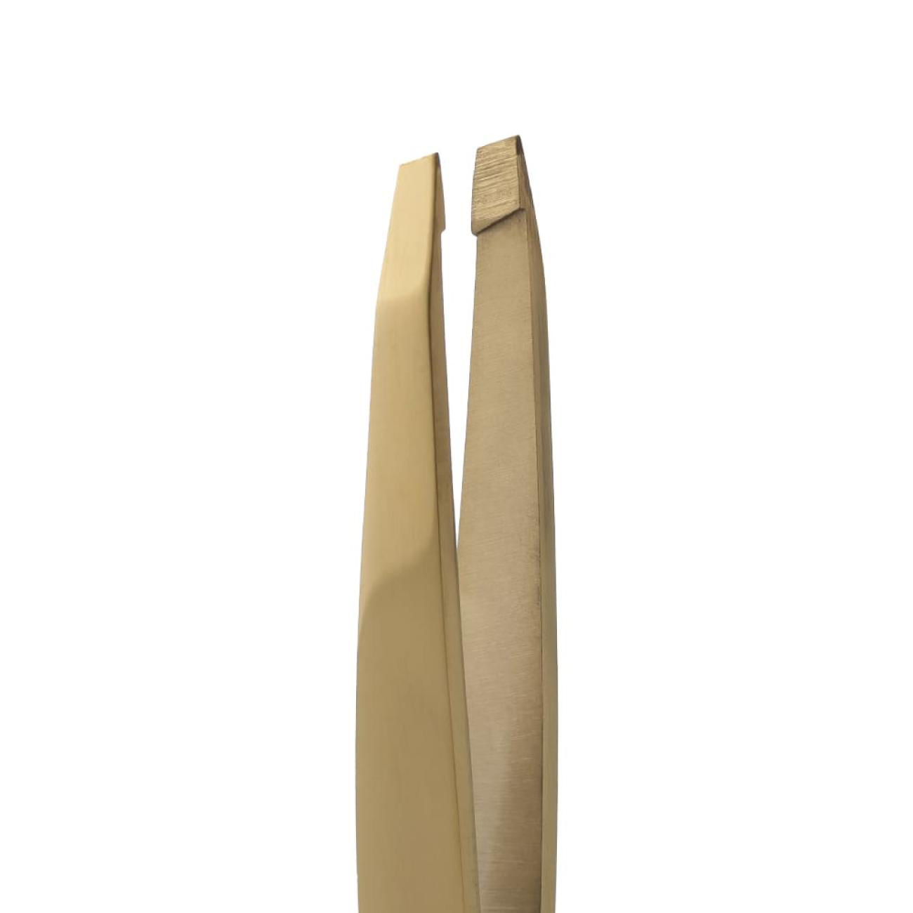 ZOLA Professional eyebrow tweezers GOLD (beveled)